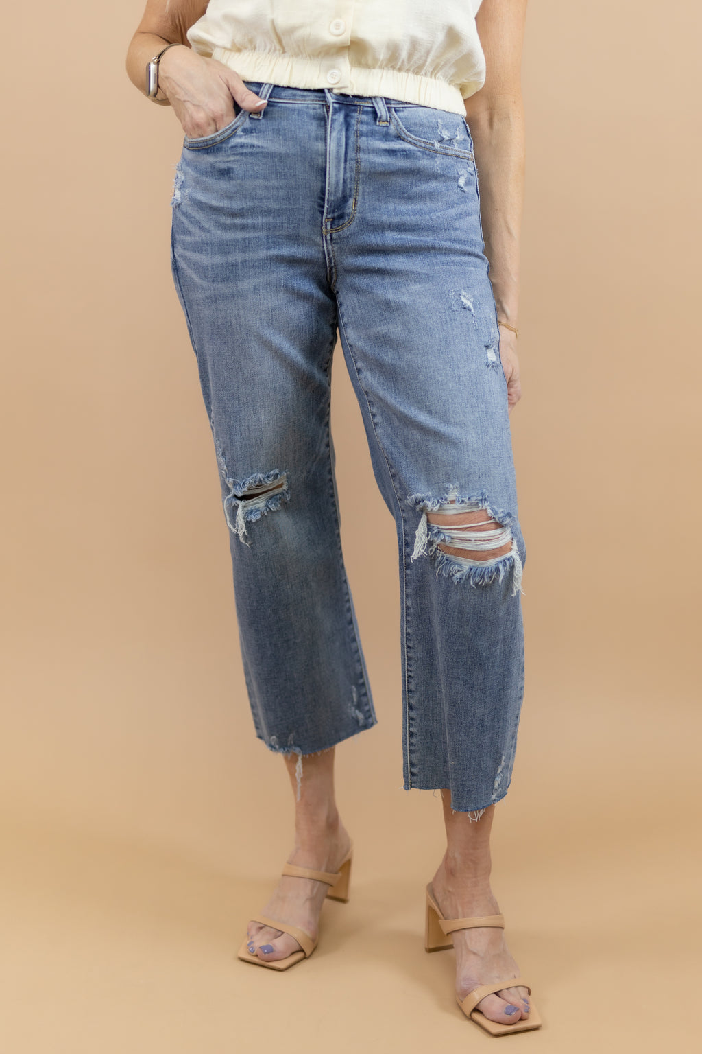 This Is Personal Cropped Jeans